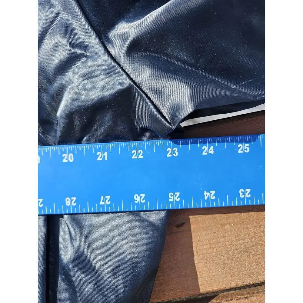 Vintage King Louie Jacket PRO FIT IBEW Satin Zip Navy Blue USA Large 100 Years - Picture 4 of 6